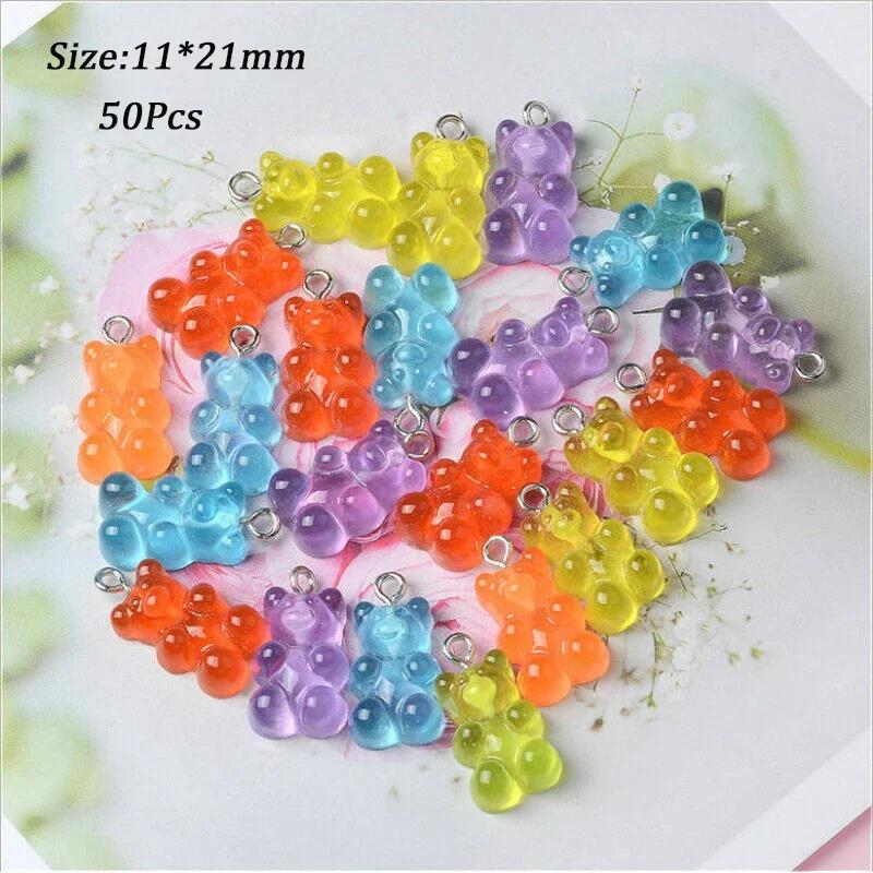 10/50pcs Candy Color Gummy Mini Bear Charms Pendant for Making Cute Earrings Pendant Necklace DIY Creative Jewelry Finding
10/50pcs Candy Color Gummy Mini Bear Charms Pendant for Making Cute Earrings Pendant Necklace DIY Creative Jewelry Finding