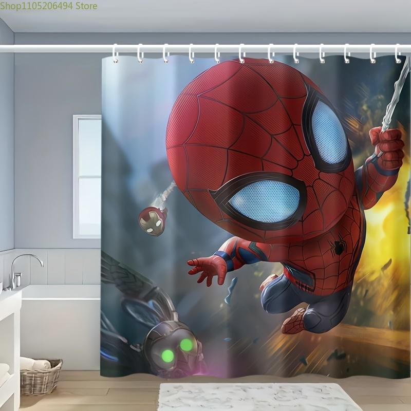 1pc Marvel Spider-Man Bathroom Shower Curtain - Polyester, 12 Hooks Included, Vibrant Cartoon Design with Spider-Man in Action 90x180cm
1pc Marvel Spider-Man Bathroom Shower Curtain - Polyester, 12 Hooks Included, Vibrant Cartoon Design with Spider-Man in Action 90x180cm