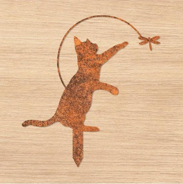 Rustic Metal Cat with Dragonfly Garden Sculpture 30x27.3cm (with Stake)
Rustic Metal Cat with Dragonfly Garden Sculpture 30x27.3cm (with Stake)