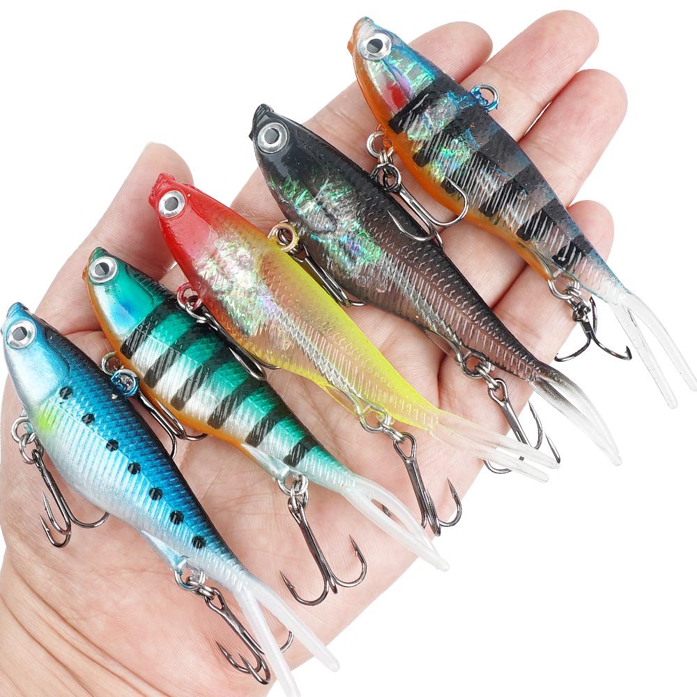 5Pcs/10Pcs Pre-Rigged Soft Fishing Lures Kit Jig Head Fork Tail Swimbaits for Bass Trout Crappie Saltwater Freshwater Fishing
5Pcs/10Pcs Pre-Rigged Soft Fishing Lures Kit Jig Head Fork Tail Swimbaits for Bass Trout Crappie Saltwater Freshwater Fishing