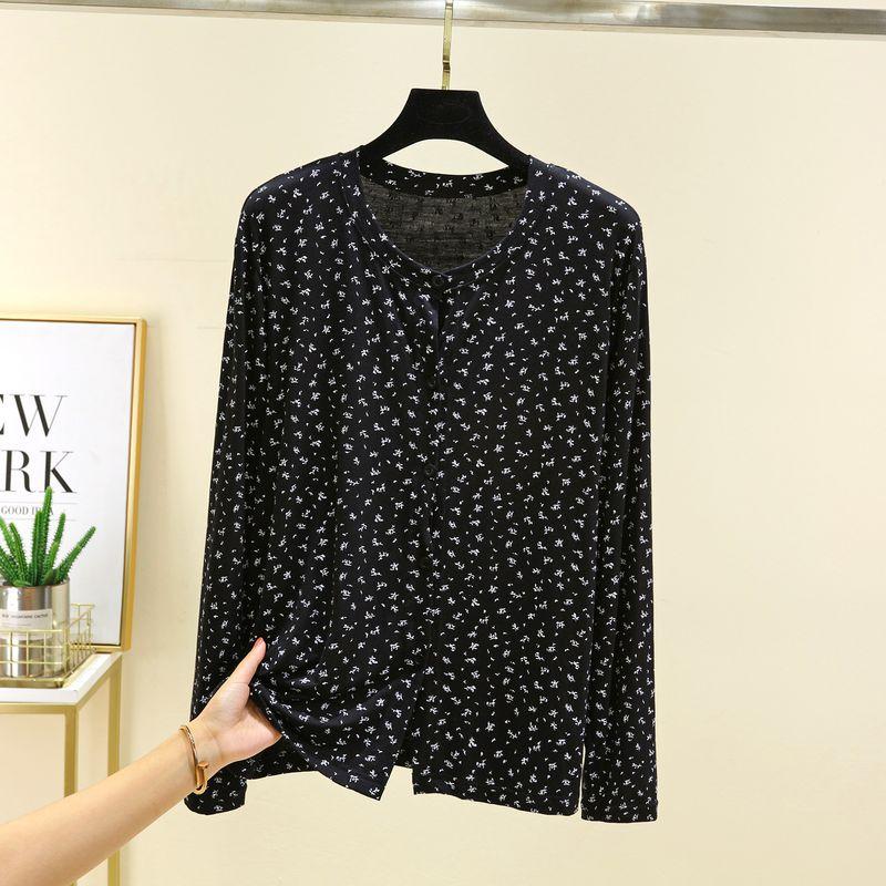 Modal round Neck Small Flower Cardigan Female Fall Thin Long Sleeve Buckle Tops Casual Loose Knitting Blouse Coat Black 2XL (65.00 kg-82.50 kg recommended
Modal round Neck Small Flower Cardigan Female Fall Thin Long Sleeve Buckle Tops Casual Loose Knitting Blouse Coat Black 2XL (65.00 kg-82.50 kg recommended
