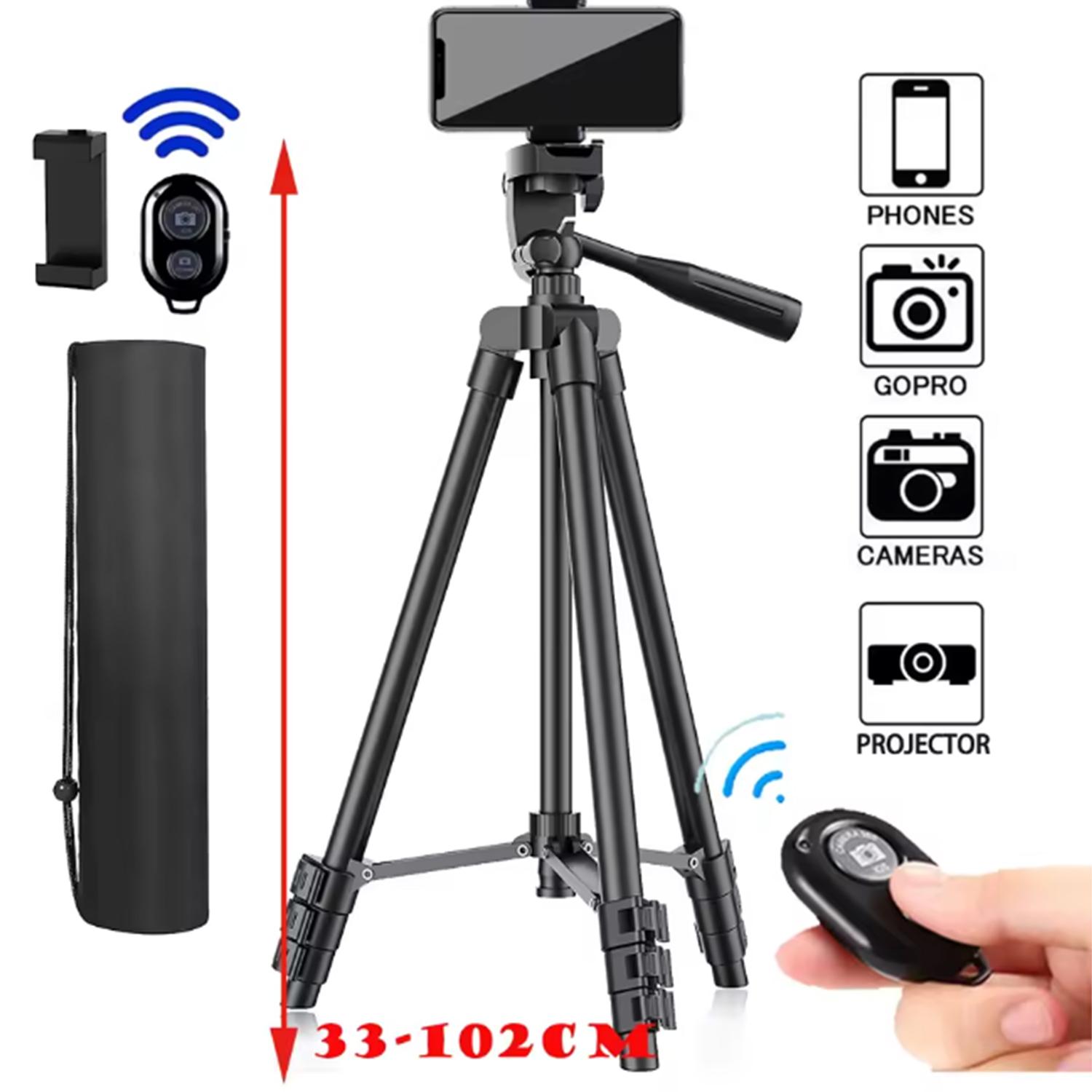 Tripod For Phone Camera Tripod Stand with Bluetooth Remote Phone Holder Lightweight Universal Photography For Xiaomi Huawei DSLR чорний
Tripod For Phone Camera Tripod Stand with Bluetooth Remote Phone Holder Lightweight Universal Photography For Xiaomi Huawei DSLR чорний
