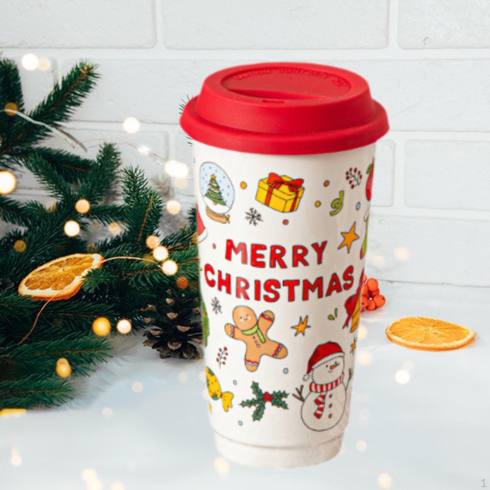 Christmas Ceramic Cup Tumbler Portable 580ml Drinkware Reusable Cute Drink Bottle with Lid for
Christmas Ceramic Cup Tumbler Portable 580ml Drinkware Reusable Cute Drink Bottle with Lid for