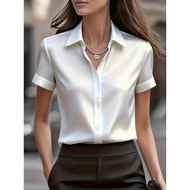 Slim Fit Elegant Commuting Versatile Blouse L білий
Slim Fit Elegant Commuting Versatile Blouse L білий