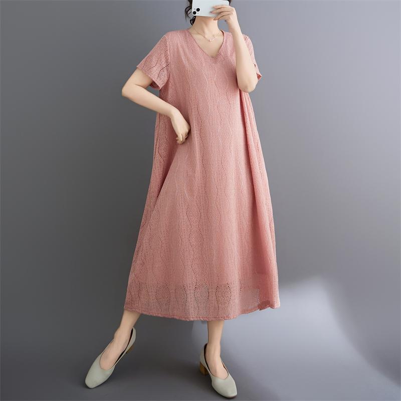 DIMANAF Новое летнее платье больших размеров 2025 для женщин, однотонное винтажное повседневное платье с V-образным вырезом, свободное платье макси 2XL розовый
DIMANAF Новое летнее платье больших размеров 2025 для женщин, однотонное винтажное повседневное платье с V-образным вырезом, свободное платье макси 2XL розовый