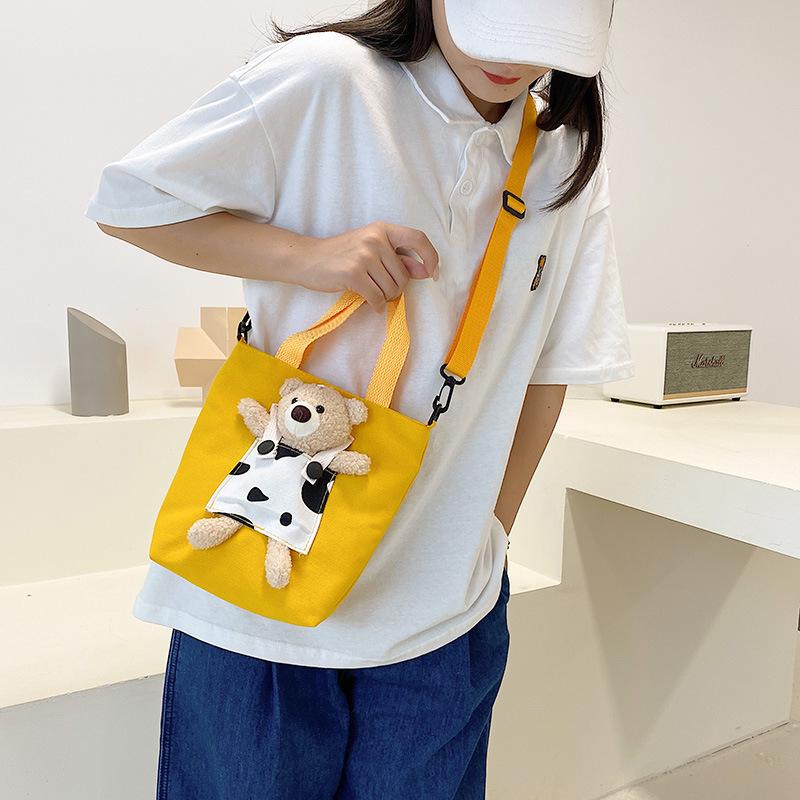 Cute cute cartoon bear doll girl student canvas messenger bag funny personality shoulder bag белый
Cute cute cartoon bear doll girl student canvas messenger bag funny personality shoulder bag белый