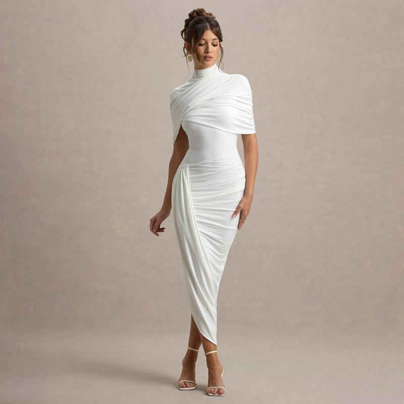 New hot-selling temperament slim-fitting pleated dress fashionable and sexy backless hip-wrapped women s long dress L білий
New hot-selling temperament slim-fitting pleated dress fashionable and sexy backless hip-wrapped women s long dress L білий
