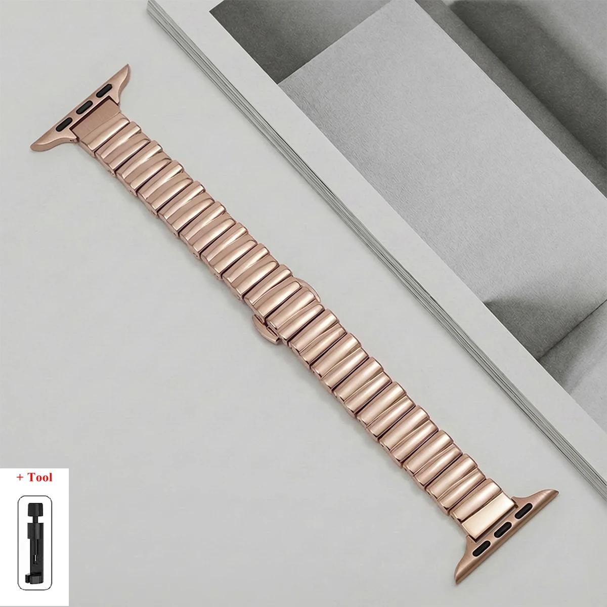 Thin metal strap for Apple Watch Band Series 11 10 9 8 76 SE 45/41mm 44/40mm 42mm 38mm 49mm women silm stainless steel Bracelet Ultra 3 2 1 49mm
Thin metal strap for Apple Watch Band Series 11 10 9 8 76 SE 45/41mm 44/40mm 42mm 38mm 49mm women silm stainless steel Bracelet Ultra 3 2 1 49mm