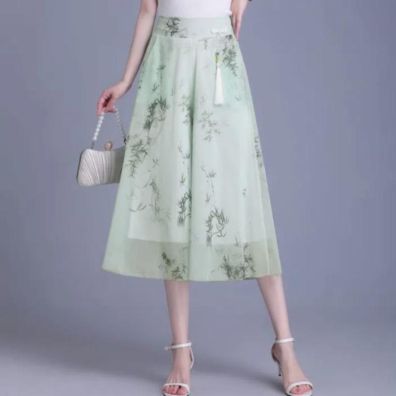 Thin Printed Chinese Style Seven Quarter Pants Casual High Waist Slim Fit Silk Wide Leg Pants Skirt XL белый
Thin Printed Chinese Style Seven Quarter Pants Casual High Waist Slim Fit Silk Wide Leg Pants Skirt XL белый