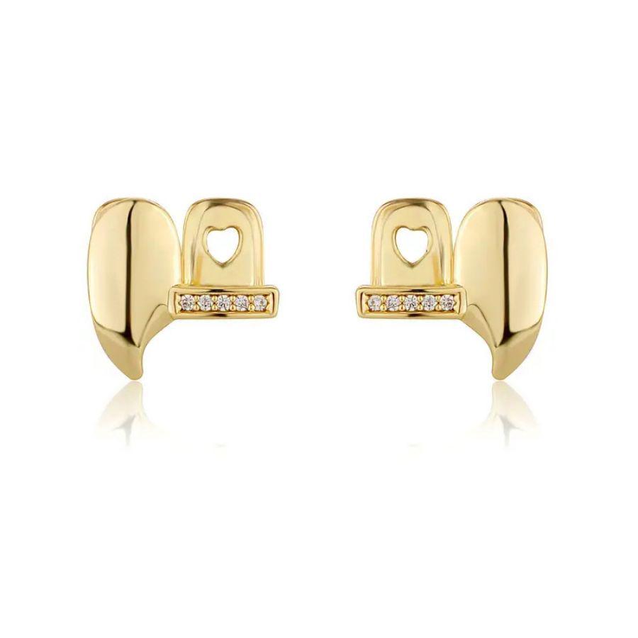 New Hip Hop Symmetric Fang Zirconia Brace Crossbar for Men 2 Pieces/Set
New Hip Hop Symmetric Fang Zirconia Brace Crossbar for Men 2 Pieces/Set