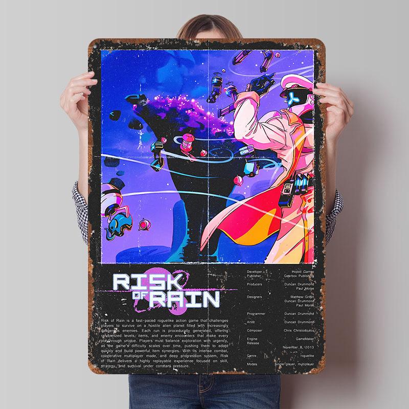 Risk of Rain Game Printed Poster Customized Wall Art Retro Vintage Metal Tin Signs for Wand Deko Coffee Bar Accessories Man Cave 7.9x11.8In(20x30cm)
Risk of Rain Game Printed Poster Customized Wall Art Retro Vintage Metal Tin Signs for Wand Deko Coffee Bar Accessories Man Cave 7.9x11.8In(20x30cm)