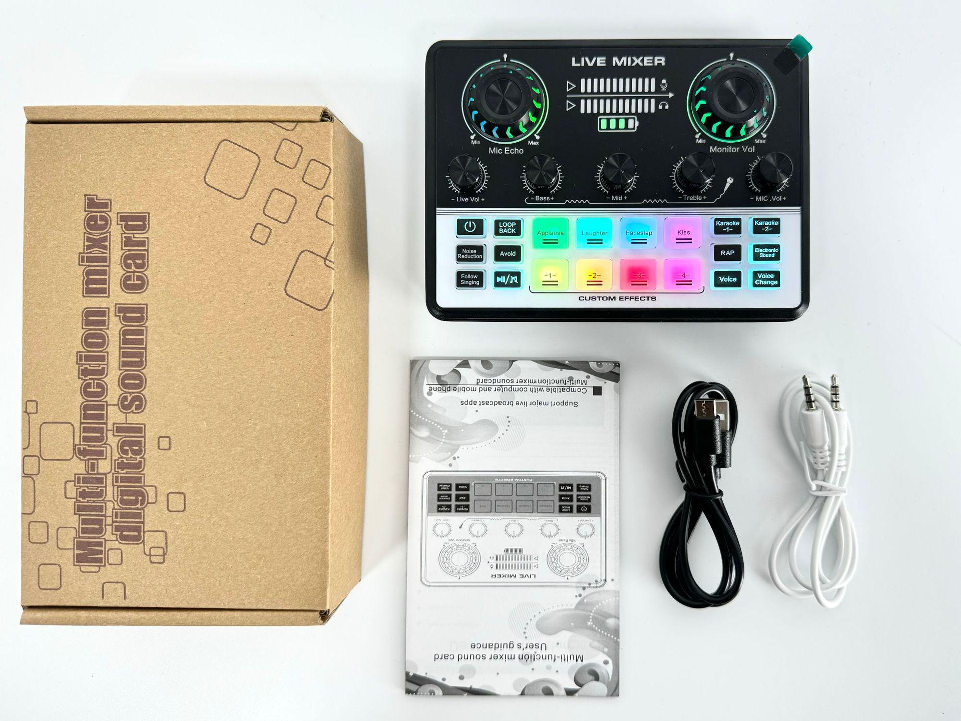 1200mAh Mobile Sound Card & Podcast Microphone Set for Singing and Live Streaming
1200mAh Mobile Sound Card & Podcast Microphone Set for Singing and Live Streaming