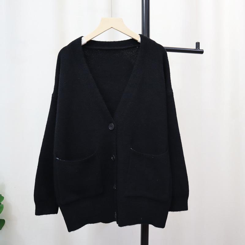 Серый вязаный кардиган осень и зима новый свободный и тонкий ленивый стиль мягкий восковой темперамент свитер куртка женская One size чёрный
Серый вязаный кардиган осень и зима новый свободный и тонкий ленивый стиль мягкий восковой темперамент свитер куртка женская One size чёрный