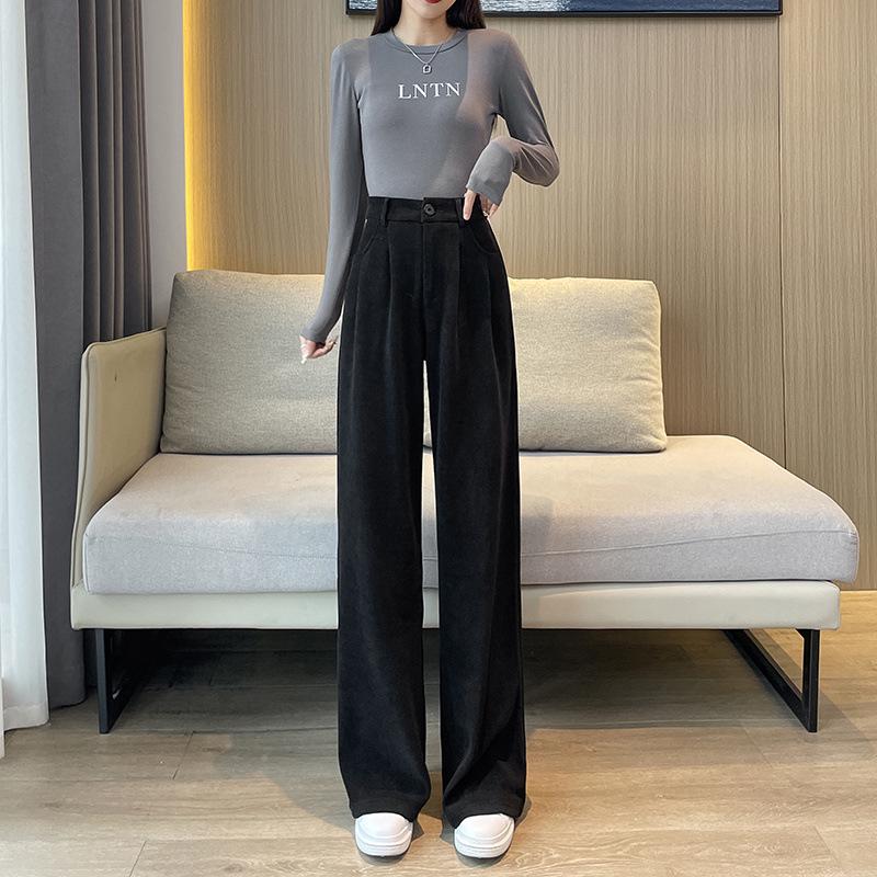 Women s European Cotton Velvet Straight-Leg Pants: Wrinkle-Resistant, Draping, Floor-Length for Autumn & Winter 2XL (135-153 Jin)
Women s European Cotton Velvet Straight-Leg Pants: Wrinkle-Resistant, Draping, Floor-Length for Autumn & Winter 2XL (135-153 Jin)