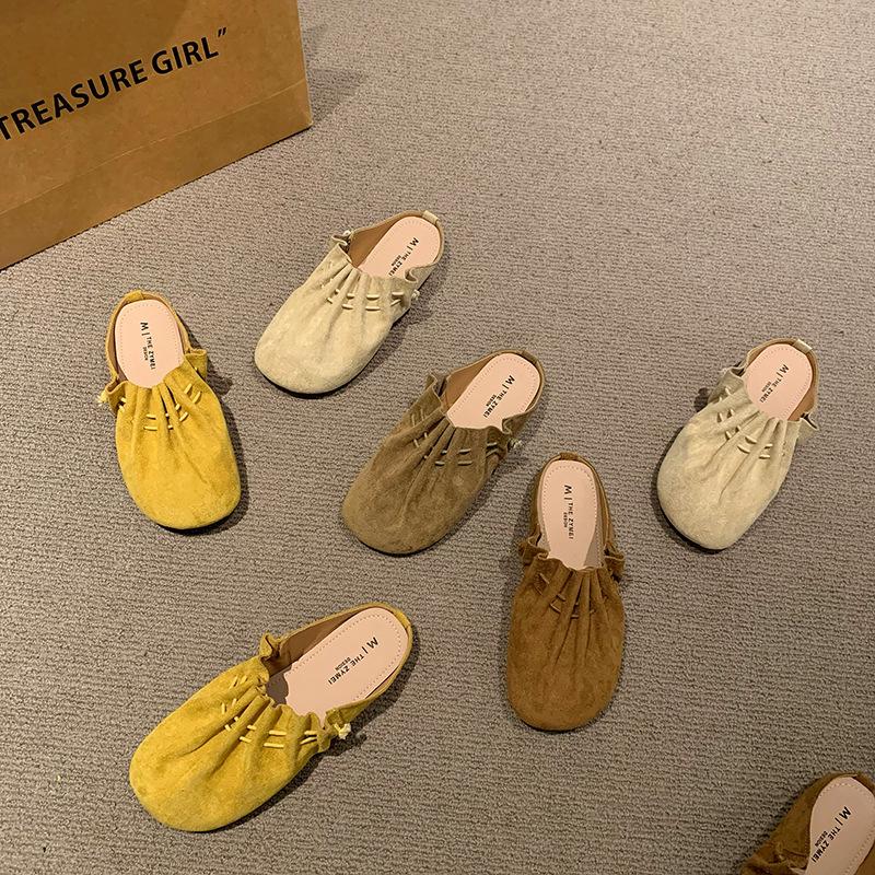 Baotou half slippers women s outer wear 2025 new flat-bottomed pleated lazy cool slippers versatile muller shoes 35 жёлтый
Baotou half slippers women s outer wear 2025 new flat-bottomed pleated lazy cool slippers versatile muller shoes 35 жёлтый