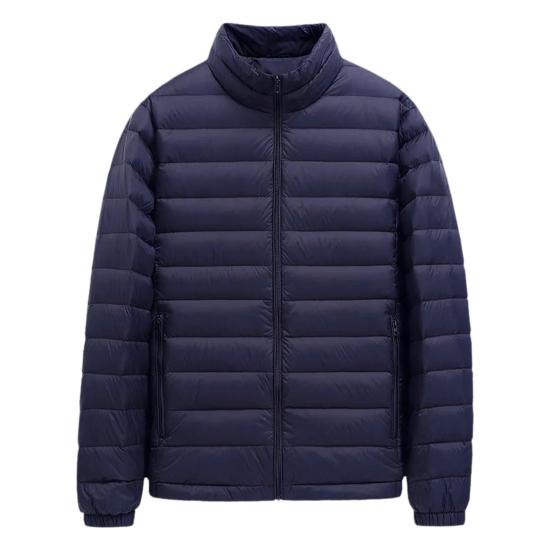 Чоловіче бавовняне пальто з коміром-стійкою, довгим рукавом, однотонна стьобана куртка з кишенями, зимова легка коротка верхня одяг M темно-синього кольору
Чоловіче бавовняне пальто з коміром-стійкою, довгим рукавом, однотонна стьобана куртка з кишенями, зимова легка коротка верхня одяг M темно-синього кольору