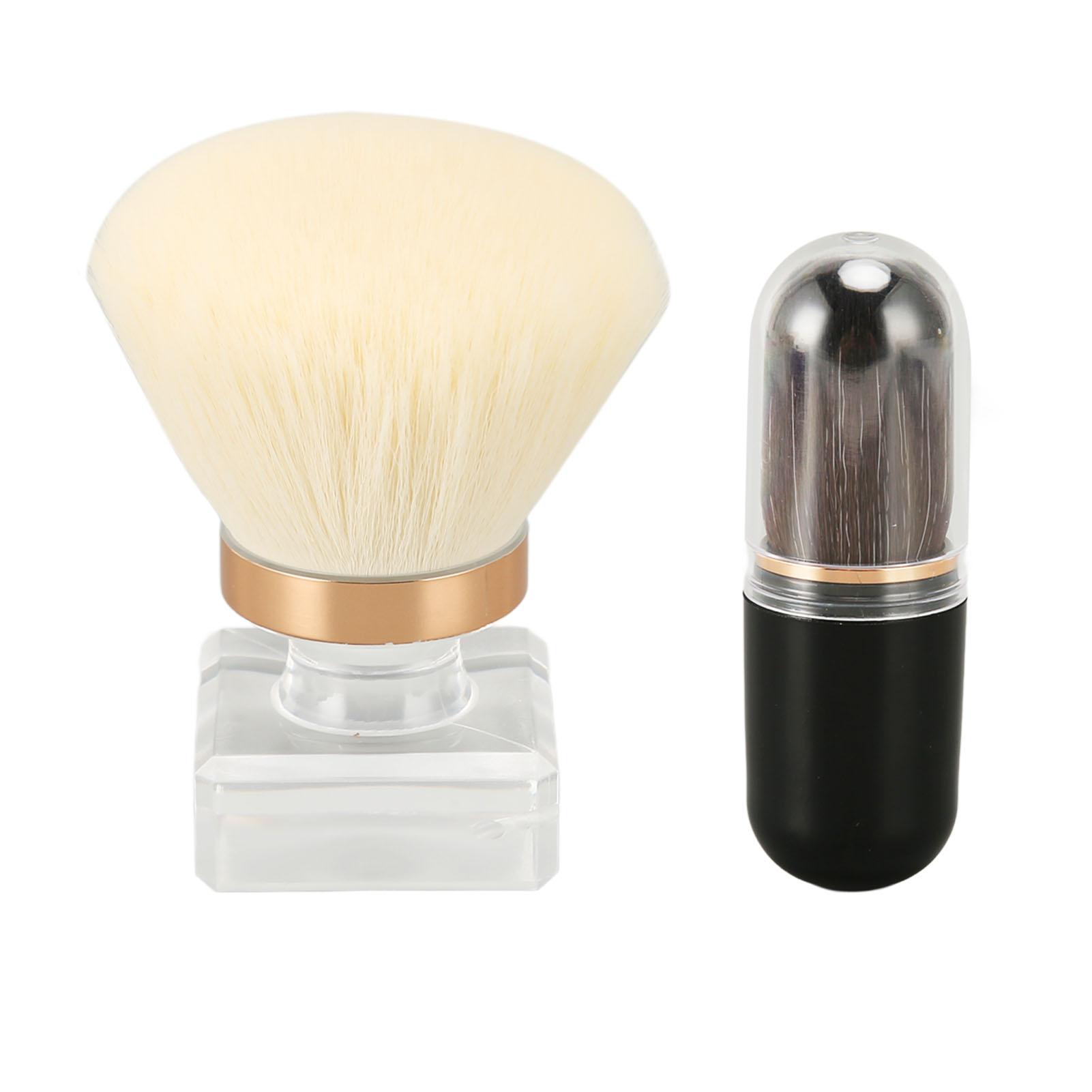 Makeup Powder Brush Cheek Blush Makeup White Bristle Round Head Power Brush Black Capsule Cosmetic Tool with Stoage Case
Makeup Powder Brush Cheek Blush Makeup White Bristle Round Head Power Brush Black Capsule Cosmetic Tool with Stoage Case