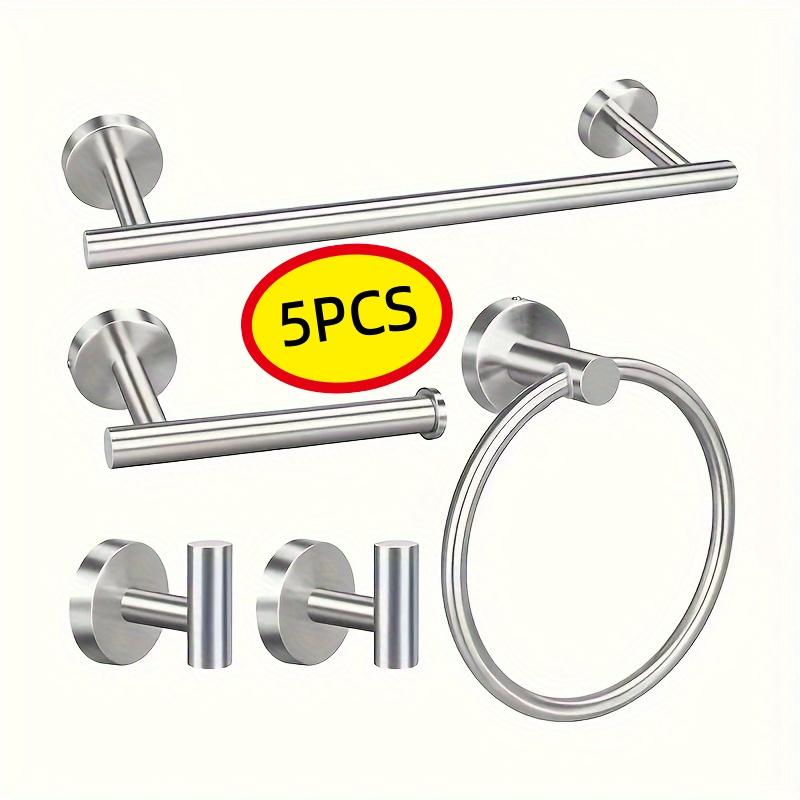 5-piece wall mounted hardware bathroom accessories, stainless steel towel bar, towel ring, toilet paper holder hook bathroom kit
5-piece wall mounted hardware bathroom accessories, stainless steel towel bar, towel ring, toilet paper holder hook bathroom kit