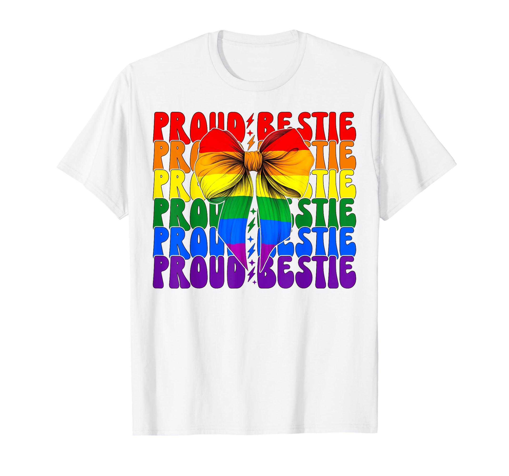 Proud Bestie Gay Pride Flag Rainbow LGBTQ Best Friend Girl T-Shirt чорний
Proud Bestie Gay Pride Flag Rainbow LGBTQ Best Friend Girl T-Shirt чорний