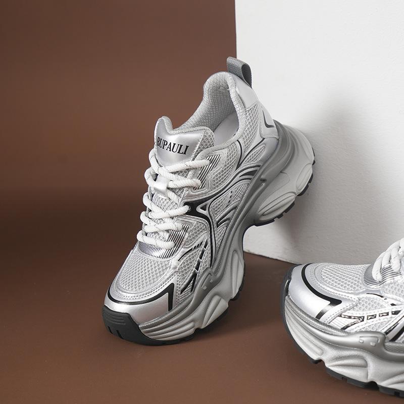 Thick-soled 8CM silver dad shoes men s mesh breathable and versatile casual height-increasing sports shoes 36
Thick-soled 8CM silver dad shoes men s mesh breathable and versatile casual height-increasing sports shoes 36