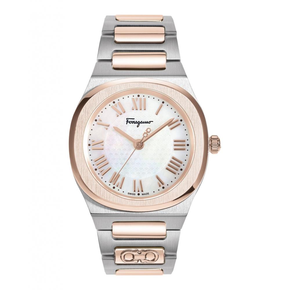 Salvatore Ferragamo Elliptical Mother of Pearl Watch two tone two tone white sfks00223
Salvatore Ferragamo Elliptical Mother of Pearl Watch two tone two tone white sfks00223