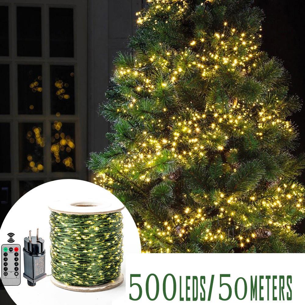 50m 500 Leds 8 Modes IP44 Waterproof Copper Wire String Light Outdoor Decoration Warm White
50m 500 Leds 8 Modes IP44 Waterproof Copper Wire String Light Outdoor Decoration Warm White