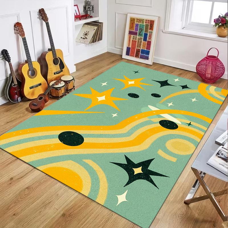 Modern Boho Abstract Geometric Area Rug Colorful Star Space Print Non Slip Carpet for Living Room Bedroom Home Decor 40X60CM
Modern Boho Abstract Geometric Area Rug Colorful Star Space Print Non Slip Carpet for Living Room Bedroom Home Decor 40X60CM