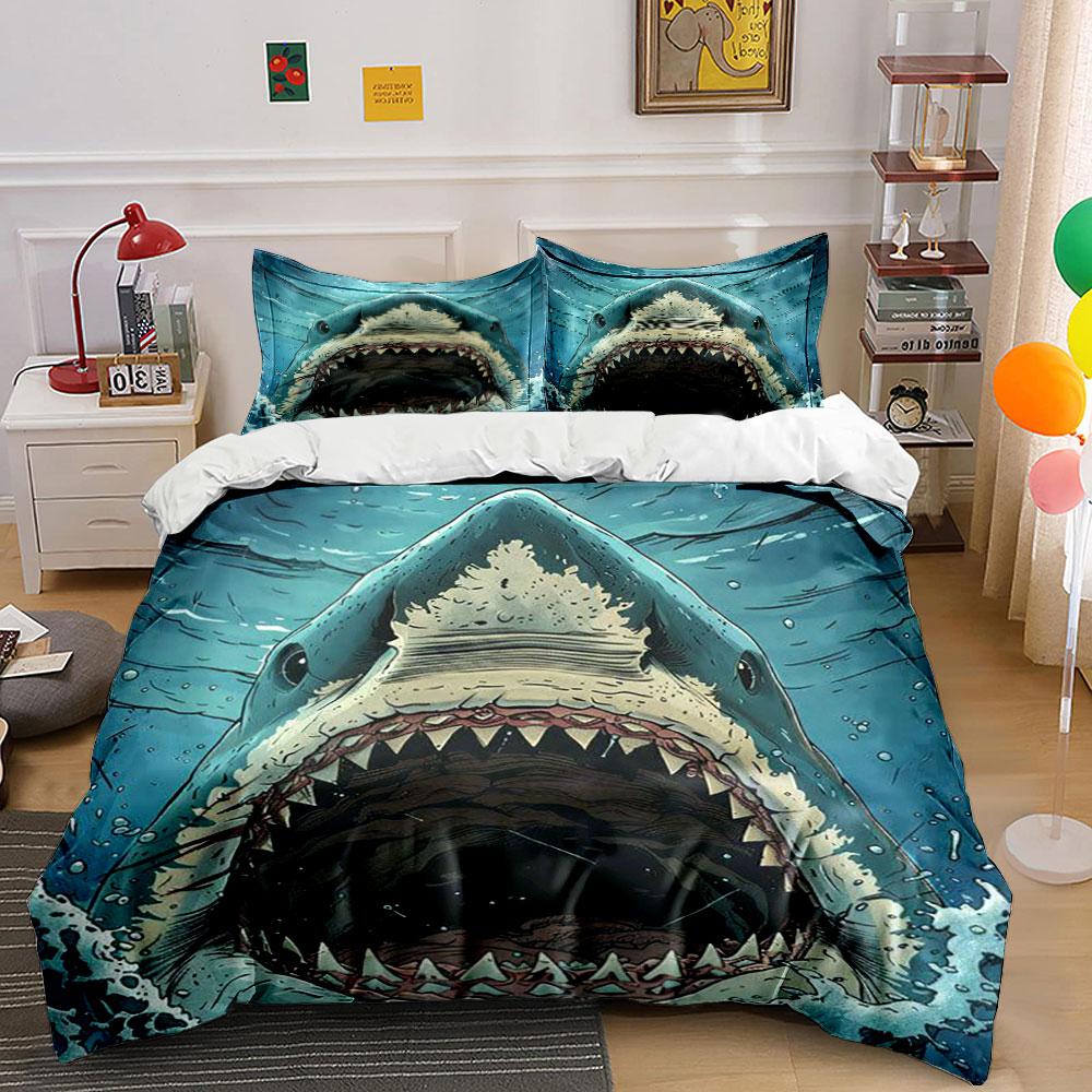 Shark face underwater design. Bedding sets Duvet cover sets Duvet covers Pillowcases(1 * Duvet Cover 2 * Pillowcases, without duvet insert) 135x200cm
Shark face underwater design. Bedding sets Duvet cover sets Duvet covers Pillowcases(1 * Duvet Cover 2 * Pillowcases, without duvet insert) 135x200cm