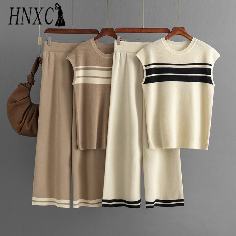 HNXC Fashionable Casual Set Consists of A Loose, Contrasting Color Striped Sleeveless Top and High-waisted, Wide-leg Trousers One Size хакі
HNXC Fashionable Casual Set Consists of A Loose, Contrasting Color Striped Sleeveless Top and High-waisted, Wide-leg Trousers One Size хакі