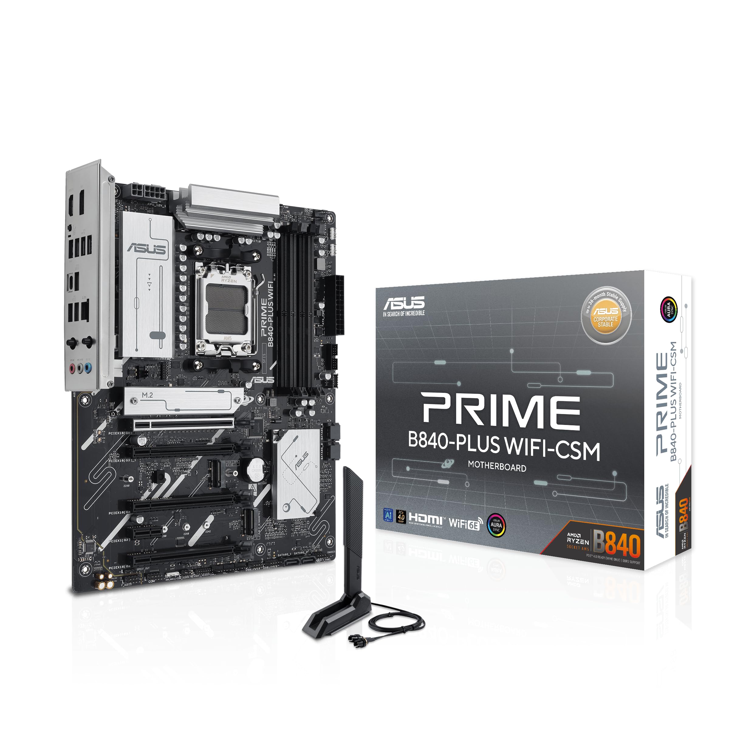 Материнська плата ASUS AMD AM5 AMD B840 ATX, сумісна з Ryzen 9000 7000 Домашній авторизований дистриб’ютор Product &8000 & Series/PRIME B840-PLUS WIFI-CSM
Материнська плата ASUS AMD AM5 AMD B840 ATX, сумісна з Ryzen 9000 7000 Домашній авторизований дистриб’ютор Product &8000 & Series/PRIME B840-PLUS WIFI-CSM