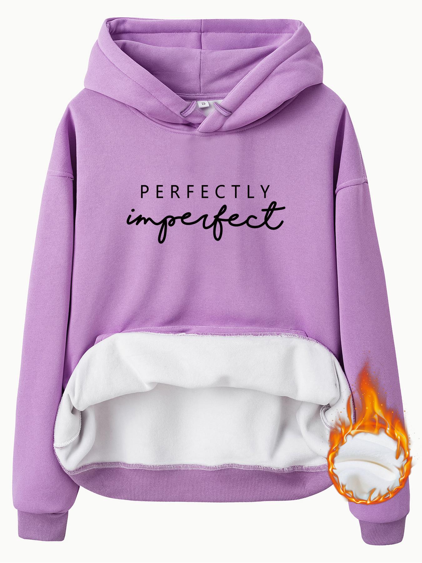 European size fall and winter European beauty kangaroo pocket hooded long sleeve fleece sweatshirt PERFECTCY print 2XL фіолетовий
European size fall and winter European beauty kangaroo pocket hooded long sleeve fleece sweatshirt PERFECTCY print 2XL фіолетовий