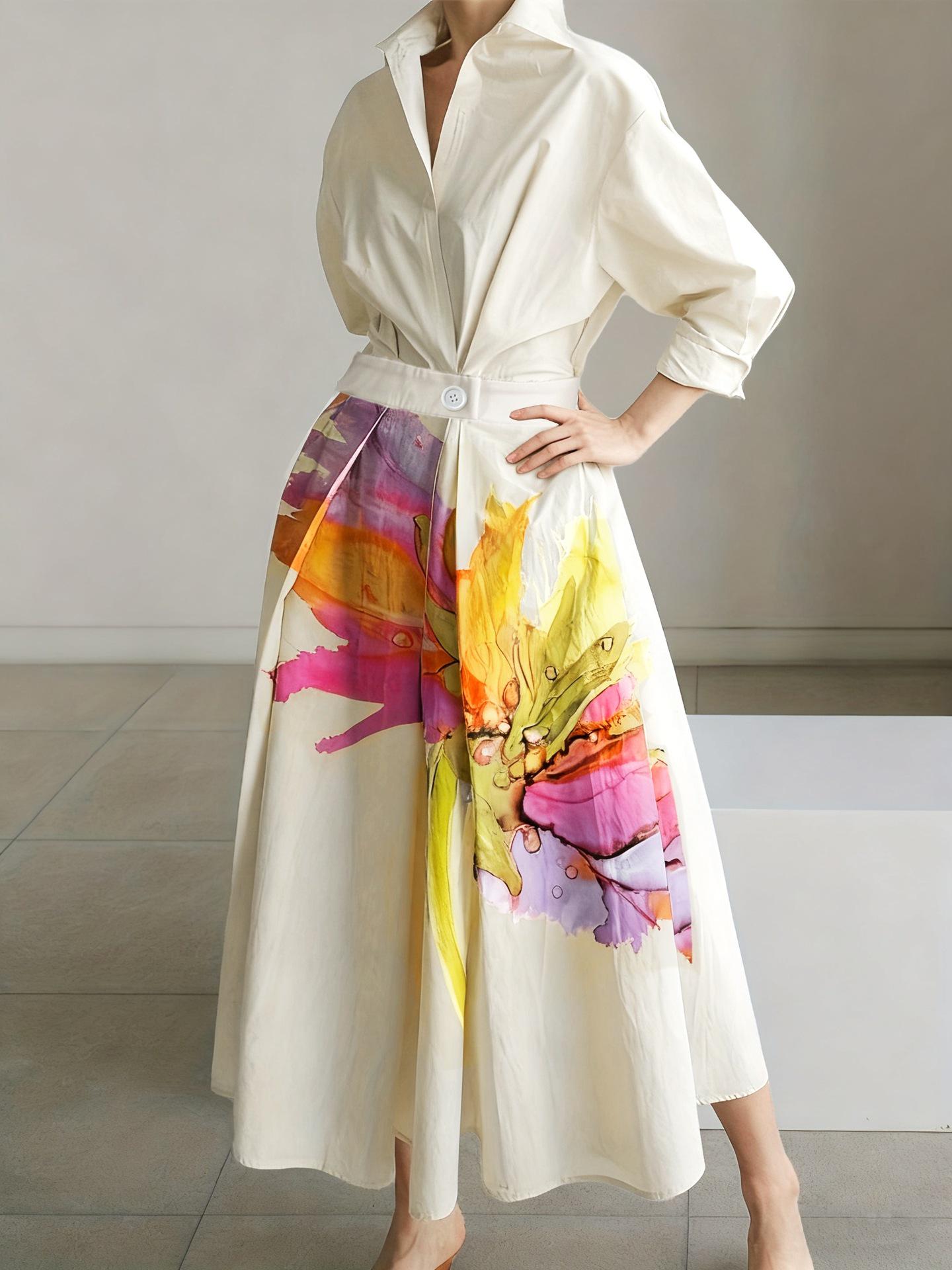 Korean Niche Socialite Print Long Sleeve Dress – Cute Vacation-Ready Outfit XL (130-140 jin)
Korean Niche Socialite Print Long Sleeve Dress – Cute Vacation-Ready Outfit XL (130-140 jin)