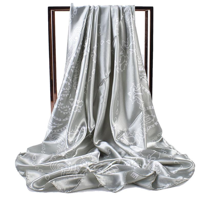 90cm Floral Print Silk Square Scarf Women Soft Satin Kerchief Hairband Neckerchief Head Hijab Lady Headband Foulard Bag Ribbon 90X90cm світло-зелений колір
90cm Floral Print Silk Square Scarf Women Soft Satin Kerchief Hairband Neckerchief Head Hijab Lady Headband Foulard Bag Ribbon 90X90cm світло-зелений колір