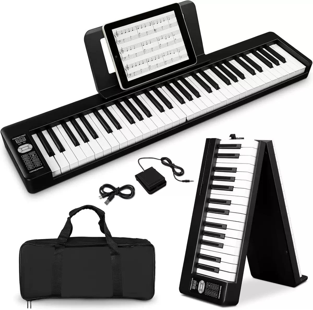 Portable Foldable Bluetooth MIDI Piano for Beginners – 61 Keys
Portable Foldable Bluetooth MIDI Piano for Beginners – 61 Keys