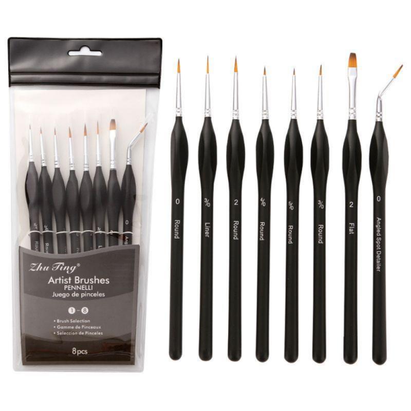 8Pcs Miniature Hook Line Art Painting Pen Nylon Hair Multi Shape Pen Head Gouache Watercolor Oil Paint Artist Hand Painted Brush
8Pcs Miniature Hook Line Art Painting Pen Nylon Hair Multi Shape Pen Head Gouache Watercolor Oil Paint Artist Hand Painted Brush