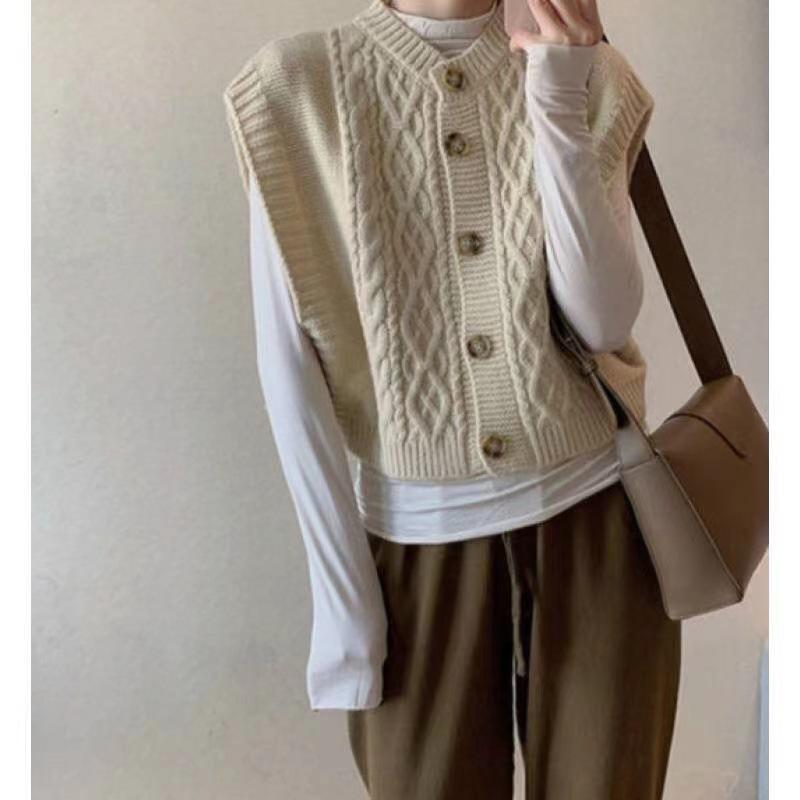 Корейский стиль осенняя мода свободный перекрученный трикотажный жилет женский свитер жилет One size абрикосовый
Корейский стиль осенняя мода свободный перекрученный трикотажный жилет женский свитер жилет One size абрикосовый