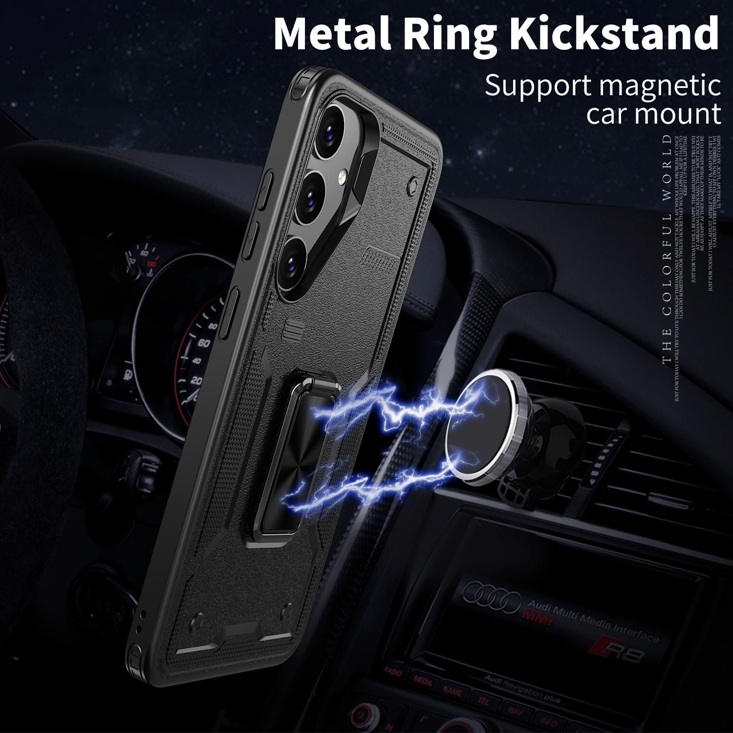 For Samsung Galaxy S25/S24 Case Ring Kickstand Anti-Drop PC+TPU Phone Cover Titanium Grey
For Samsung Galaxy S25/S24 Case Ring Kickstand Anti-Drop PC+TPU Phone Cover Titanium Grey