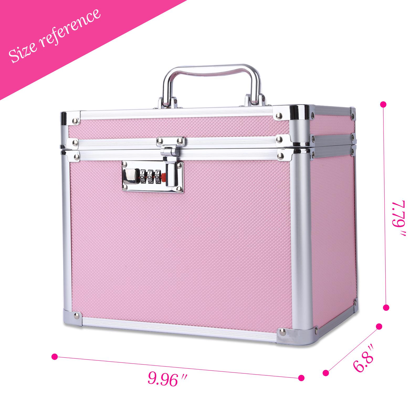 Портативный двухслойный косметичка из алюминиевого сплава с зеркалом и паролем
Портативный двухслойный косметичка из алюминиевого сплава с зеркалом и паролем