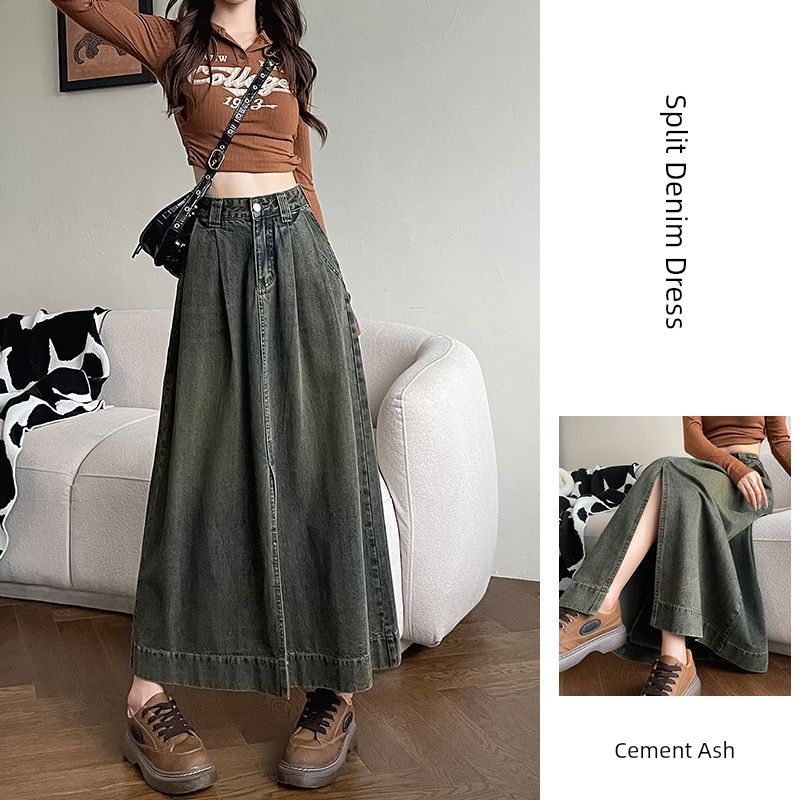 Solid Color Buckle Slip Loose Half Skirt Pure Color Buckle Split Skirt for Women Cement Ash 2XL (65.50 kg-70.00 kg recommended
Solid Color Buckle Slip Loose Half Skirt Pure Color Buckle Split Skirt for Women Cement Ash 2XL (65.50 kg-70.00 kg recommended