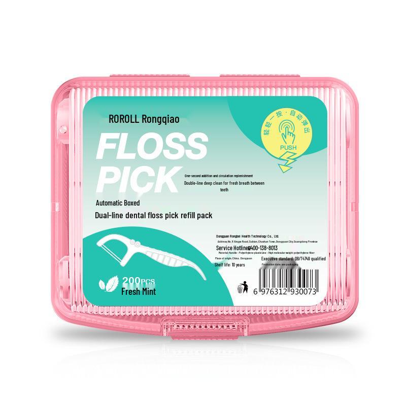Rongqiao Dual Mint Automatic Floss Box - Ultra-Fine Adult Toothpick & Portable Floss Sticks, Family Pack
Rongqiao Dual Mint Automatic Floss Box - Ultra-Fine Adult Toothpick & Portable Floss Sticks, Family Pack