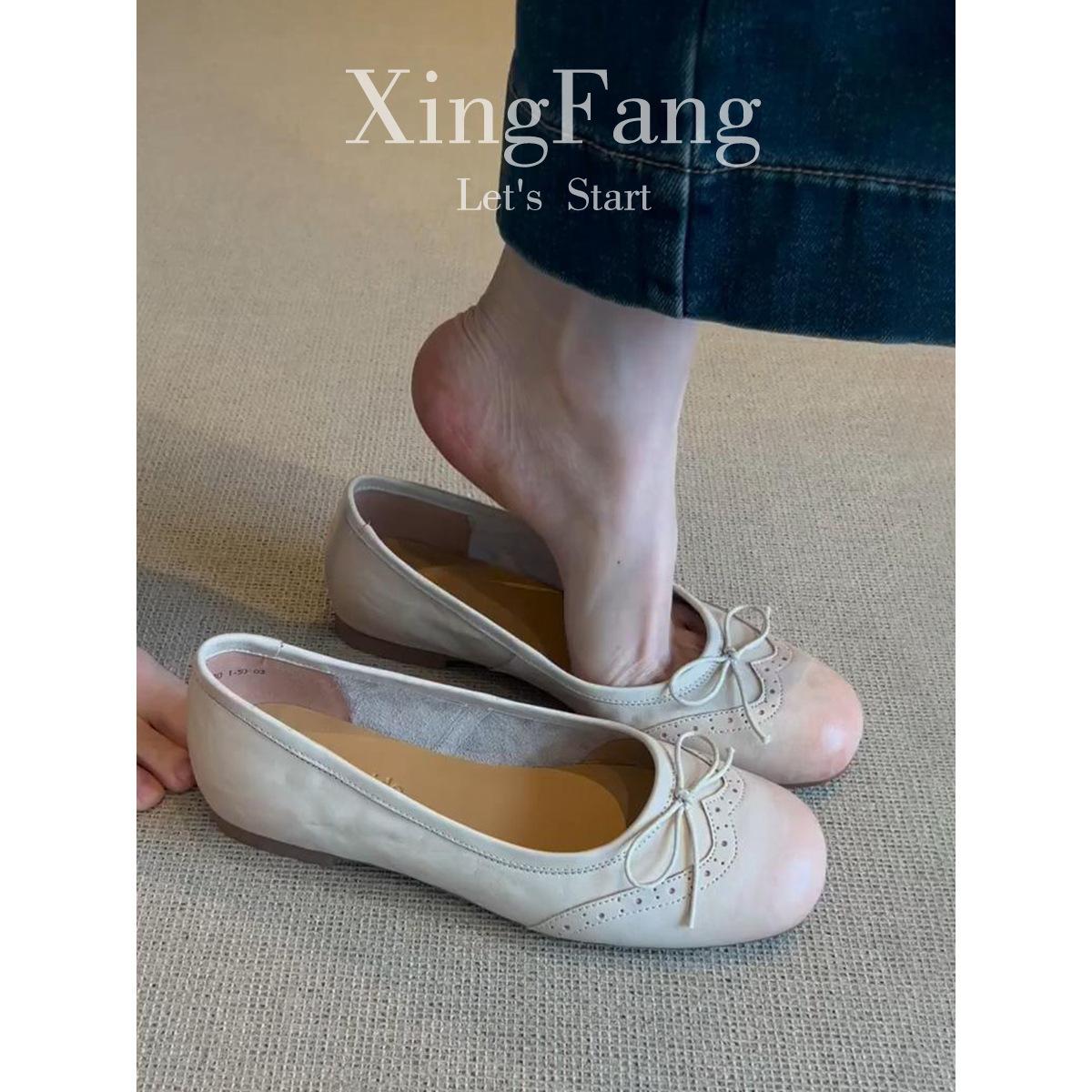 Sheepskin round head bow flat ballet single shoes women s new shallow mouth one pedal Mary Jane shoes 40
Sheepskin round head bow flat ballet single shoes women s new shallow mouth one pedal Mary Jane shoes 40