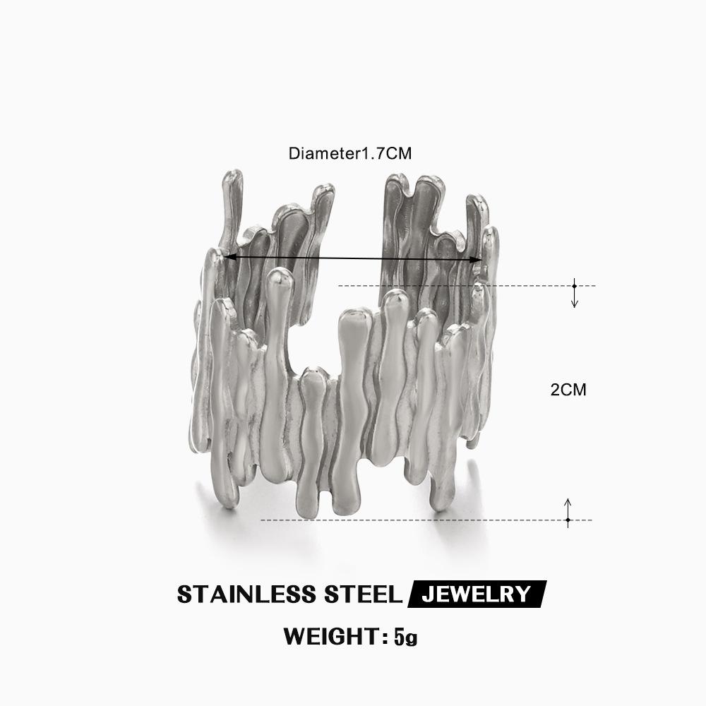 LATS Stainless Steel Lava Irregular Hollow Ring for Women Metal Texture Waterproof Daily Simple Stylish Golden Rings Zircon resizable
LATS Stainless Steel Lava Irregular Hollow Ring for Women Metal Texture Waterproof Daily Simple Stylish Golden Rings Zircon resizable