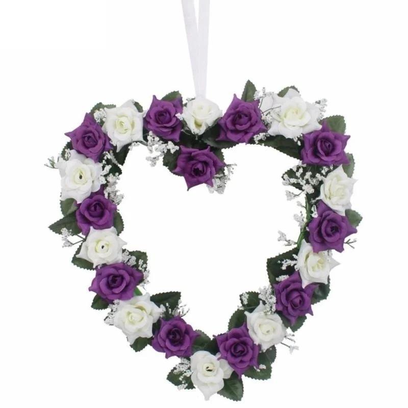 1 Pcs Heart-Shaped Rose Door Wall Hanging Wreaths Wedding Festival Decoration Road Lead Rose Flower Wreath Festival Supplies фиолетовый
1 Pcs Heart-Shaped Rose Door Wall Hanging Wreaths Wedding Festival Decoration Road Lead Rose Flower Wreath Festival Supplies фиолетовый