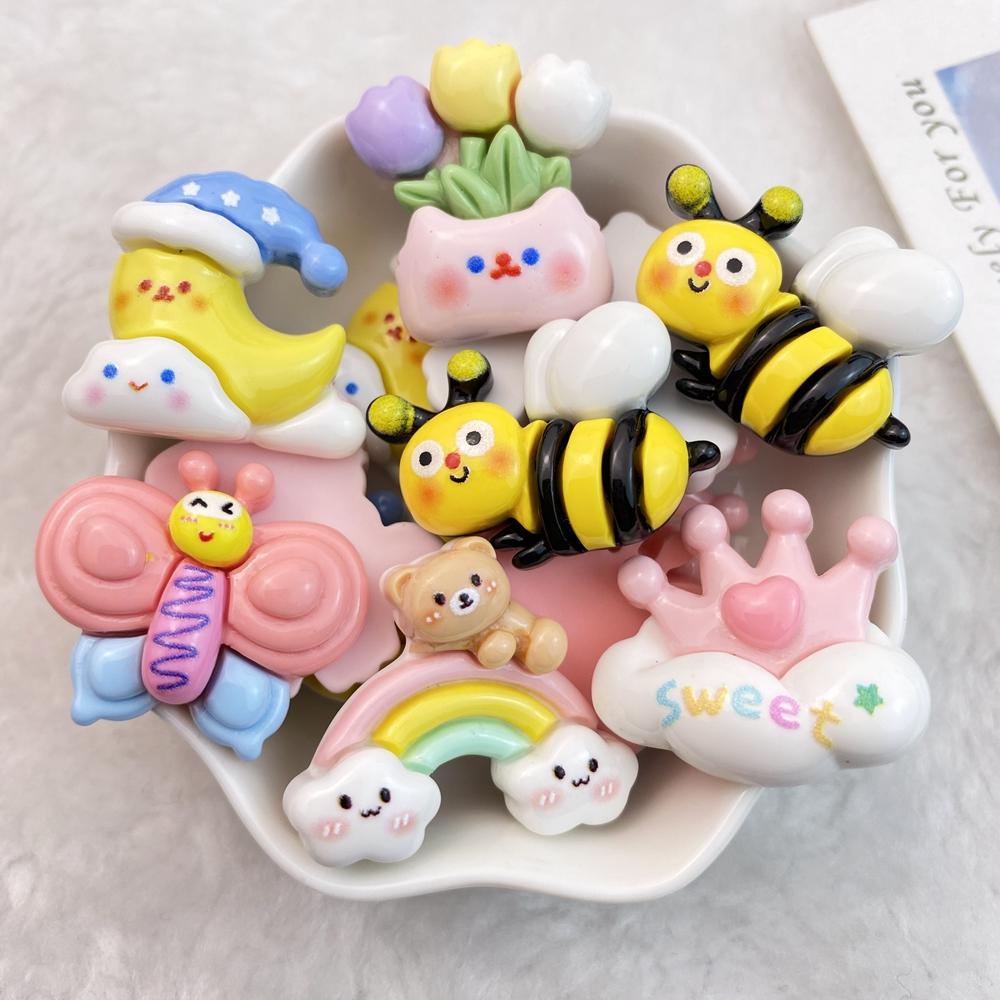 10Pcs New Cute Cartoon Rainbow, Bee, Butterfly Series Flat Back Ornament Jewelry Bows Accessories
10Pcs New Cute Cartoon Rainbow, Bee, Butterfly Series Flat Back Ornament Jewelry Bows Accessories