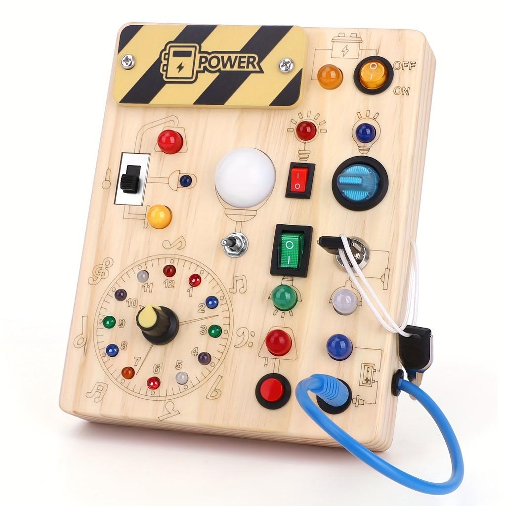 Busy Board Montessori Kids Activity Wooden Toy With Switches Led Sensory Light
Busy Board Montessori Kids Activity Wooden Toy With Switches Led Sensory Light