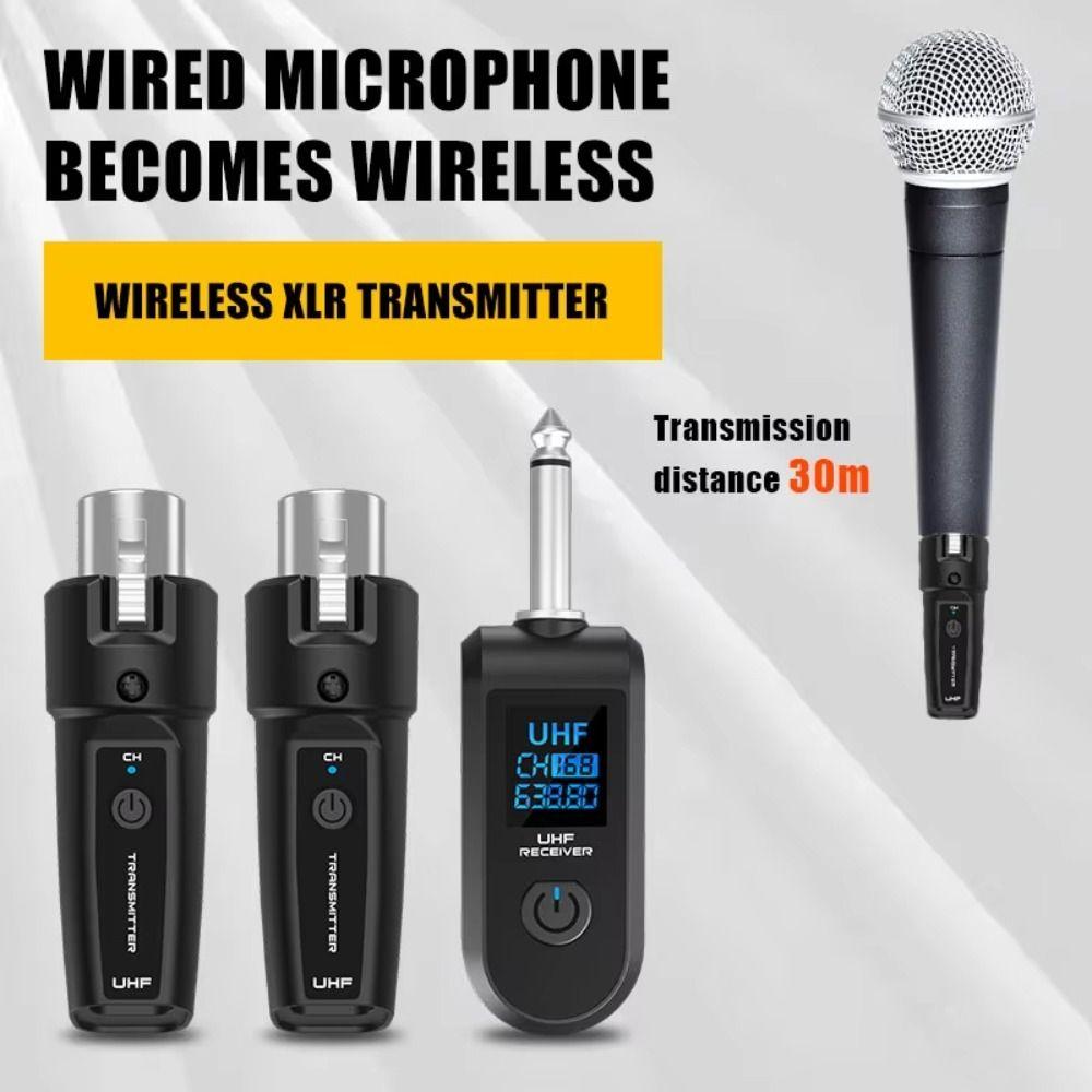 Portable Wireless Microphone Converter for Audio Mixer Dynamic Mic Electric Guitar For One Microphone
Portable Wireless Microphone Converter for Audio Mixer Dynamic Mic Electric Guitar For One Microphone
