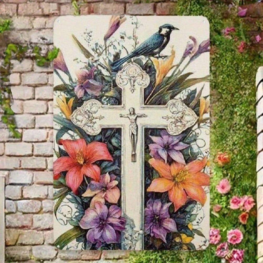 Vintage Art Deco Cross Lily Metal Poster, Fade Resistant Wall Decor for Living Room
Vintage Art Deco Cross Lily Metal Poster, Fade Resistant Wall Decor for Living Room