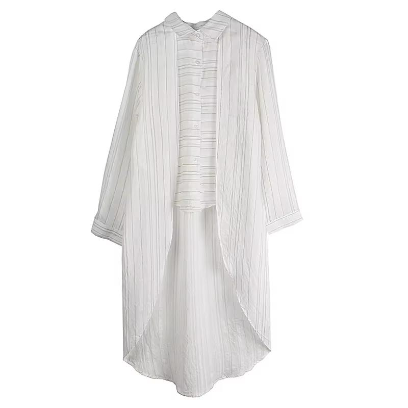 Xitao Полосатая однобортная асимметричная рубашка ZY8918 One Size белый
Xitao Полосатая однобортная асимметричная рубашка ZY8918 One Size белый