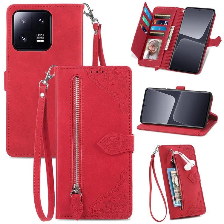 Zipper Pocket Phone Cover For Xiaomi 13 Pro 5G, Flower Imprinted Pattern Stand Flip Leather Wallet Anti-scratch Phone Case
Zipper Pocket Phone Cover For Xiaomi 13 Pro 5G, Flower Imprinted Pattern Stand Flip Leather Wallet Anti-scratch Phone Case