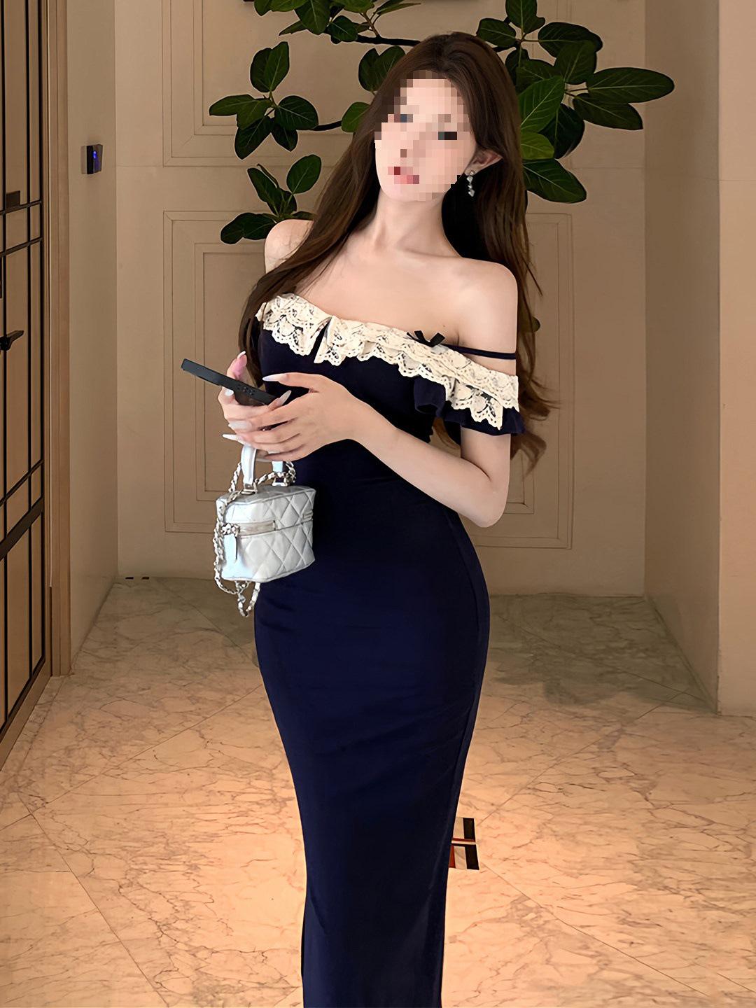 Elegant Deep Blue Off-Shoulder Lace Patchwork Halter Maxi Dress - Women s Summer Slim Fit with Slit 2X Large глубокий/синий
Elegant Deep Blue Off-Shoulder Lace Patchwork Halter Maxi Dress - Women s Summer Slim Fit with Slit 2X Large глубокий/синий